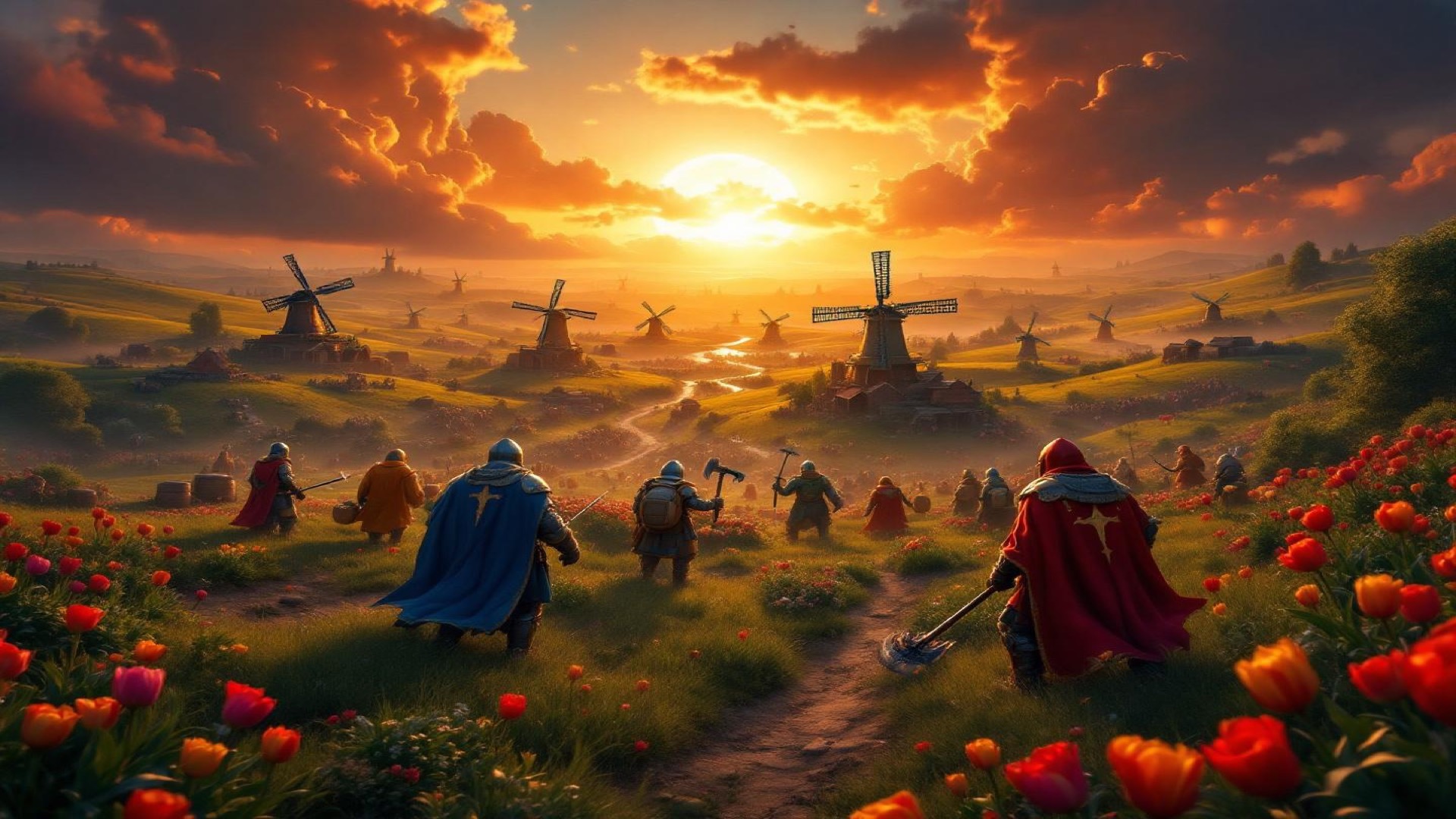 Cinematic landscape key art